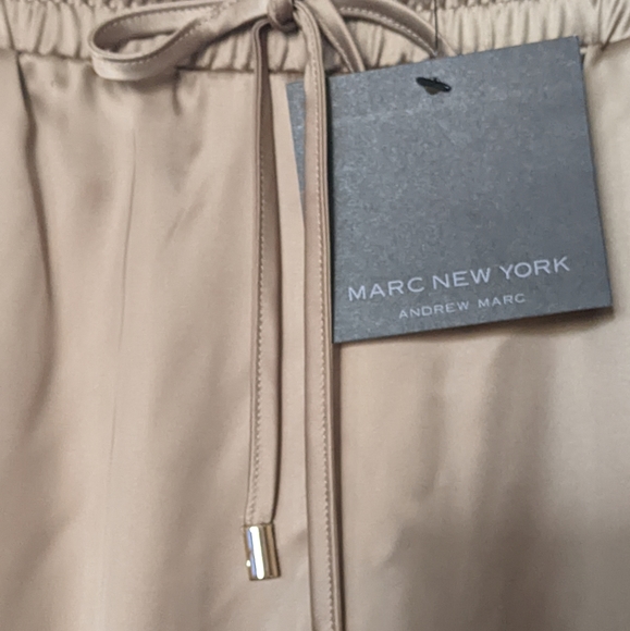 Marc New York Women's Satin Jogger Pants  Dark Taupe Size M - Picture 5 of 14
